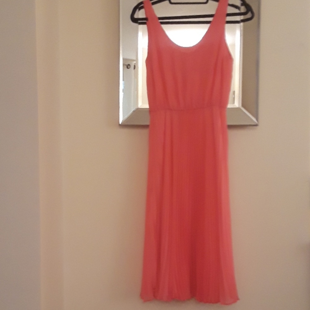 Alice + Olivia hot pink accordion pleated dress